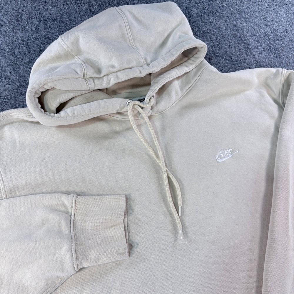 Nike Sportswear Club Fleece Hoodie Mens XL Sand Drift Beige FN3859-229 Pullover